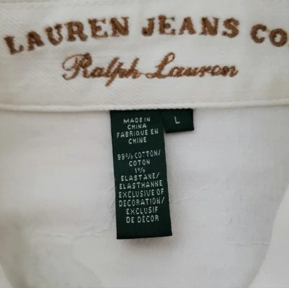 Lauren Jeans Co. Ralph Lauren Denim Jacket Womens Southwest Aztec Beaded - Picture 9 of 13